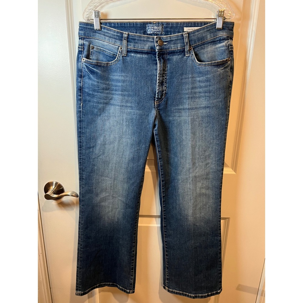 Cambio Womens Straight Leg Jeans Italian Fabric Blue 35x26